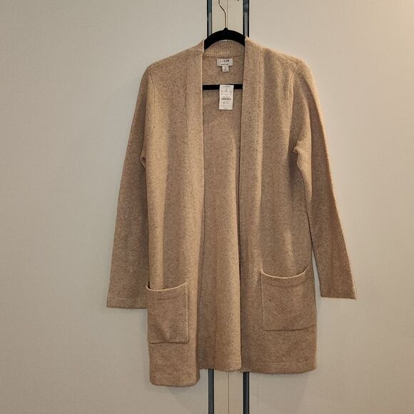 J. Crew Long Open Cardigan Sweater in Extra-Soft yarn size S new with tag - Picture 3 of 13